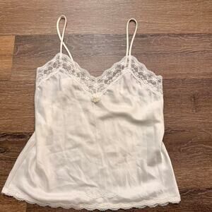 Vintage Dior White Lace Cami Top